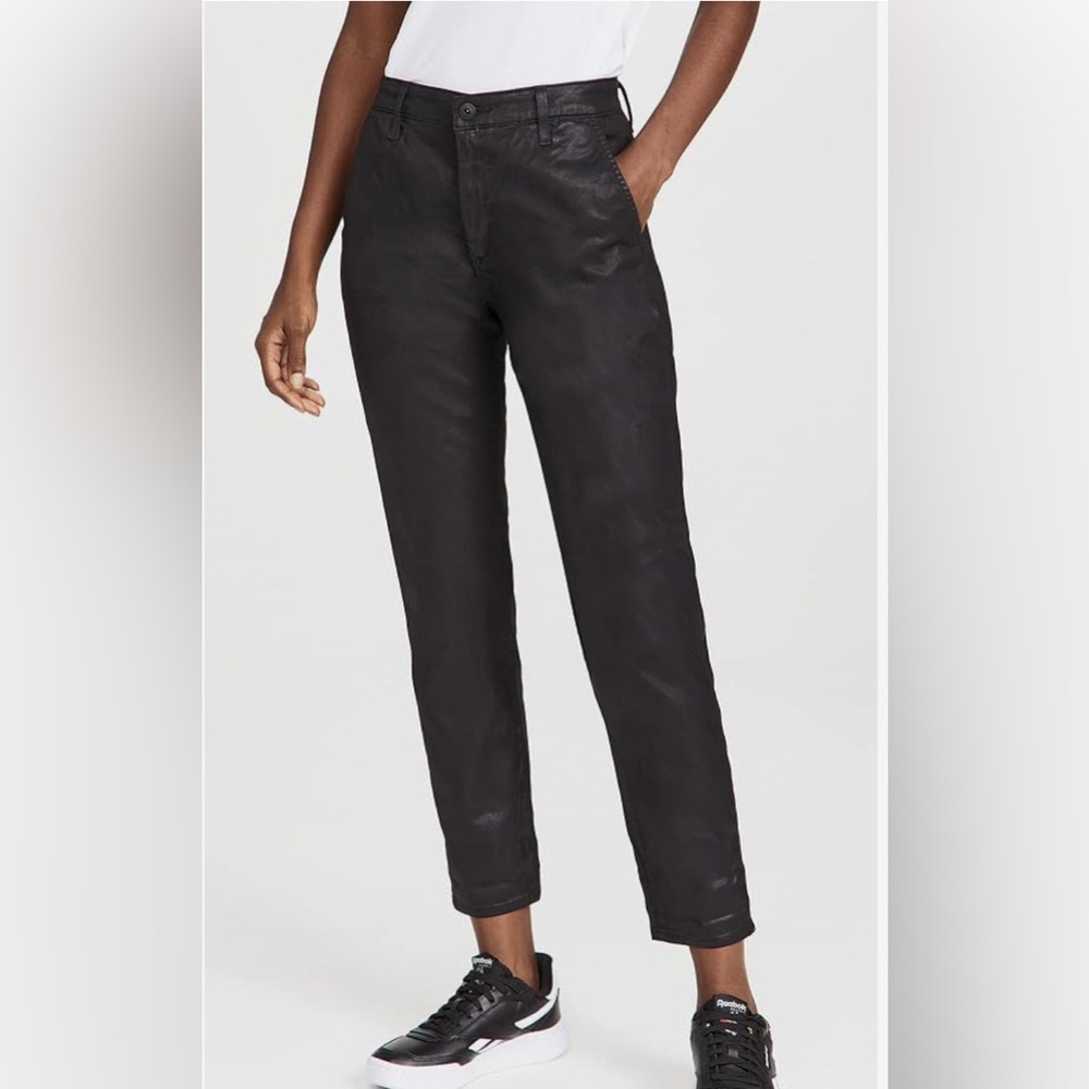AG The Caden Tailored Trouser In Coated Black